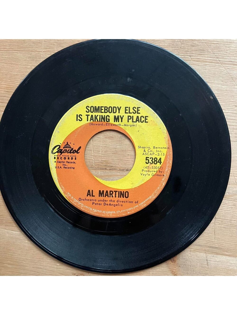 Al Martino - Somebody else is Taking my Place/With all my Heart 45rpm VG+ R13